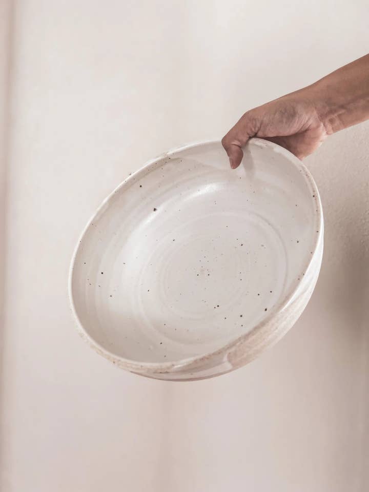 Handmade Speckled Ceramic Large Serving Bowl for wholesale by Goodynuf