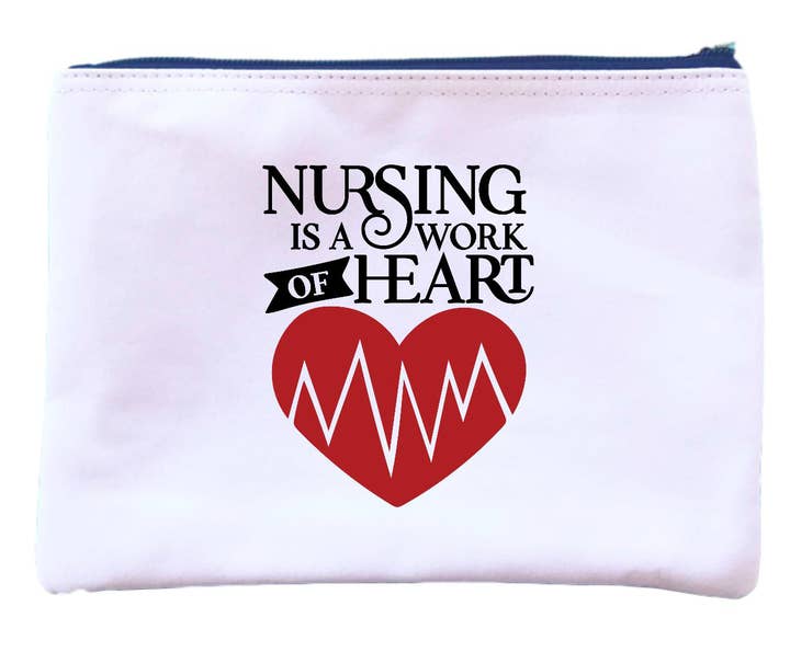 Nursing is a Work of Heart Pouch for wholesale by Dandy Like Candy