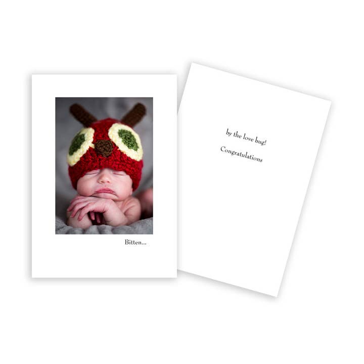 Schattige baby met bug hat nieuwe babykaart voor wholesale door Sun Day Greetings