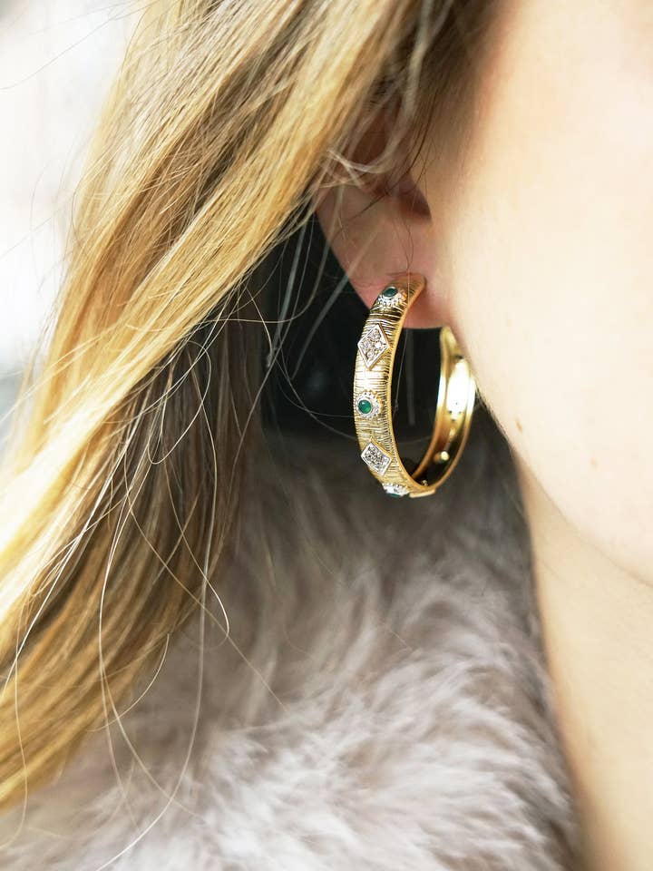 VICTORIA GOLD EARRINGS for wholesale by DIAPERIS