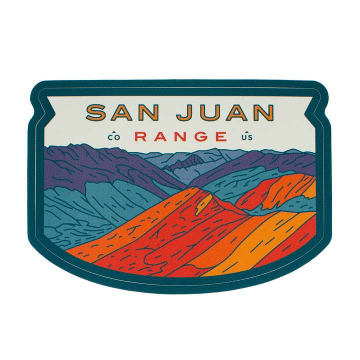 San Juan Range Sticker for wholesale by Sendero Provisions Company