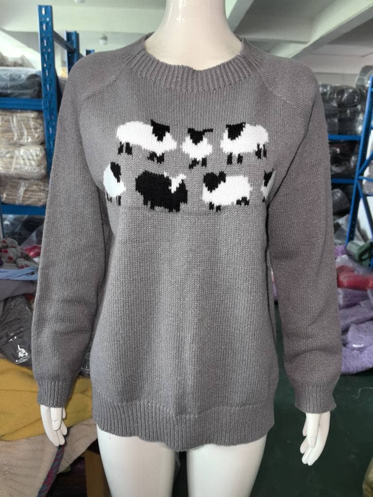 Rosa Clothing - Wholesale Knit Sweater - Women's - Cottagecore Vintage jacquard knit sweater jumper28