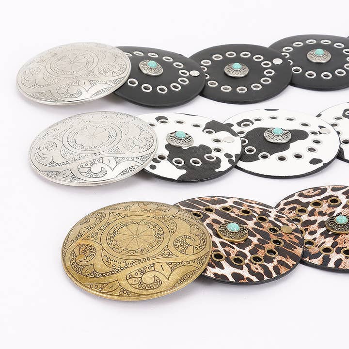 Faux Leather Disc Belt and other Purchase Wholesale boho belt. Free Returns & Net 60 Terms on Faire trending on Faire.