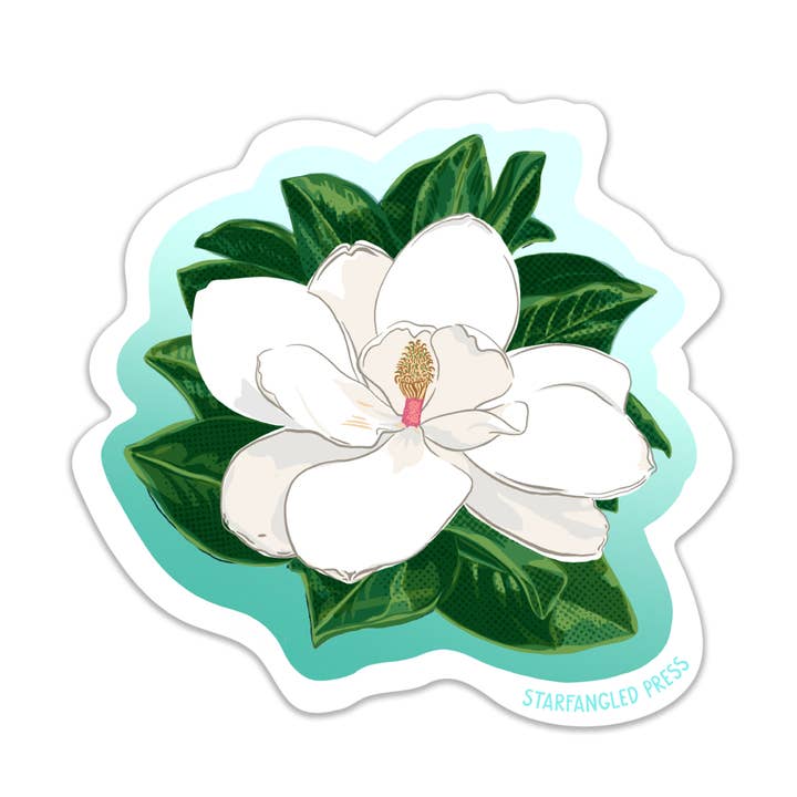 Magnolien-Aufkleber für den Großhandel von Starfangled Press