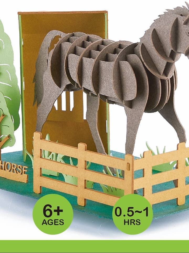 CUPUZ 3D puzzle of Horse and Stable Scene for wholesale by Go on make me