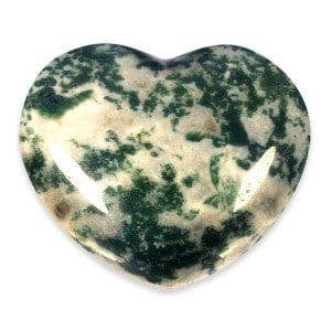 Grøn Mosagat Hjerte Sten - Livets Sten - HT1 for engroshandel hos The Hare And The Moon