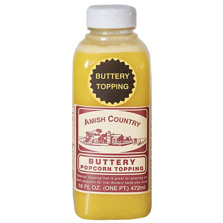 Amish Country Popcorn - Wholesale Flavored Syrup - 16oz Bottle of Buttery Topping