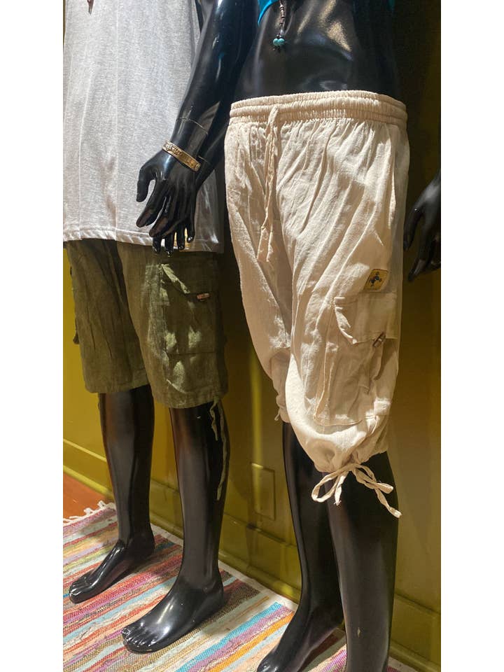 Katmandu Trading Co. - Wholesale Pants - Unisex - Cotton Cargo Pocket Shorts – Prepack of 4 Colors – Solid4