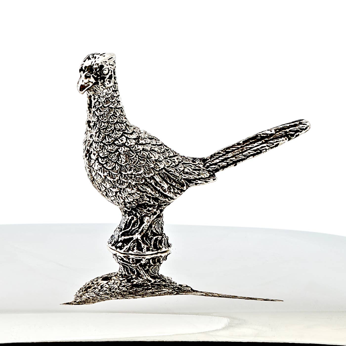 EDZARD – Großhandel Butterdosen – Butterdose Fasan mit Messer (L 18 cm)  1