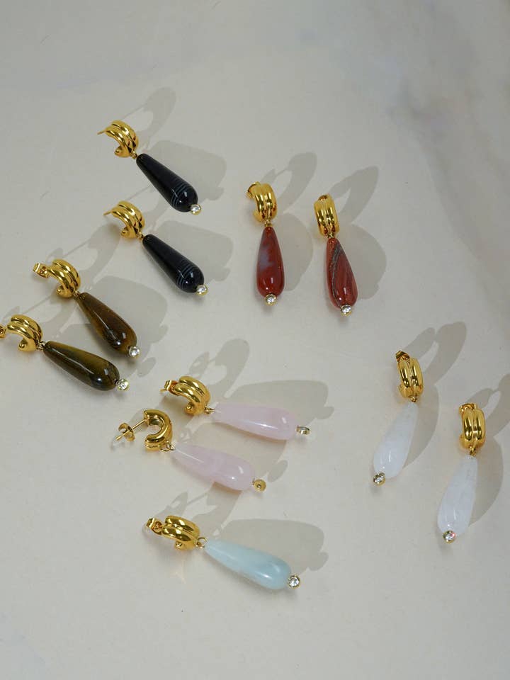 Blunt Droplet Earrings for wholesale by KOZAKH