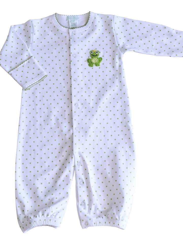 Frog Crochet - Unisex converter gown Pima Cotton for wholesale by Baby Threads