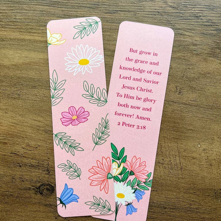 Nadia Design Co - Wholesale Bookmark - 2 Peter 2:18 Floral Bookmarks1