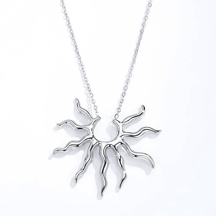 BYREN | ÉLINE L'ATELIER - Wholesale Halskettinghanger - Zonnestralen Ketting van roestvrij staal 224AQ139