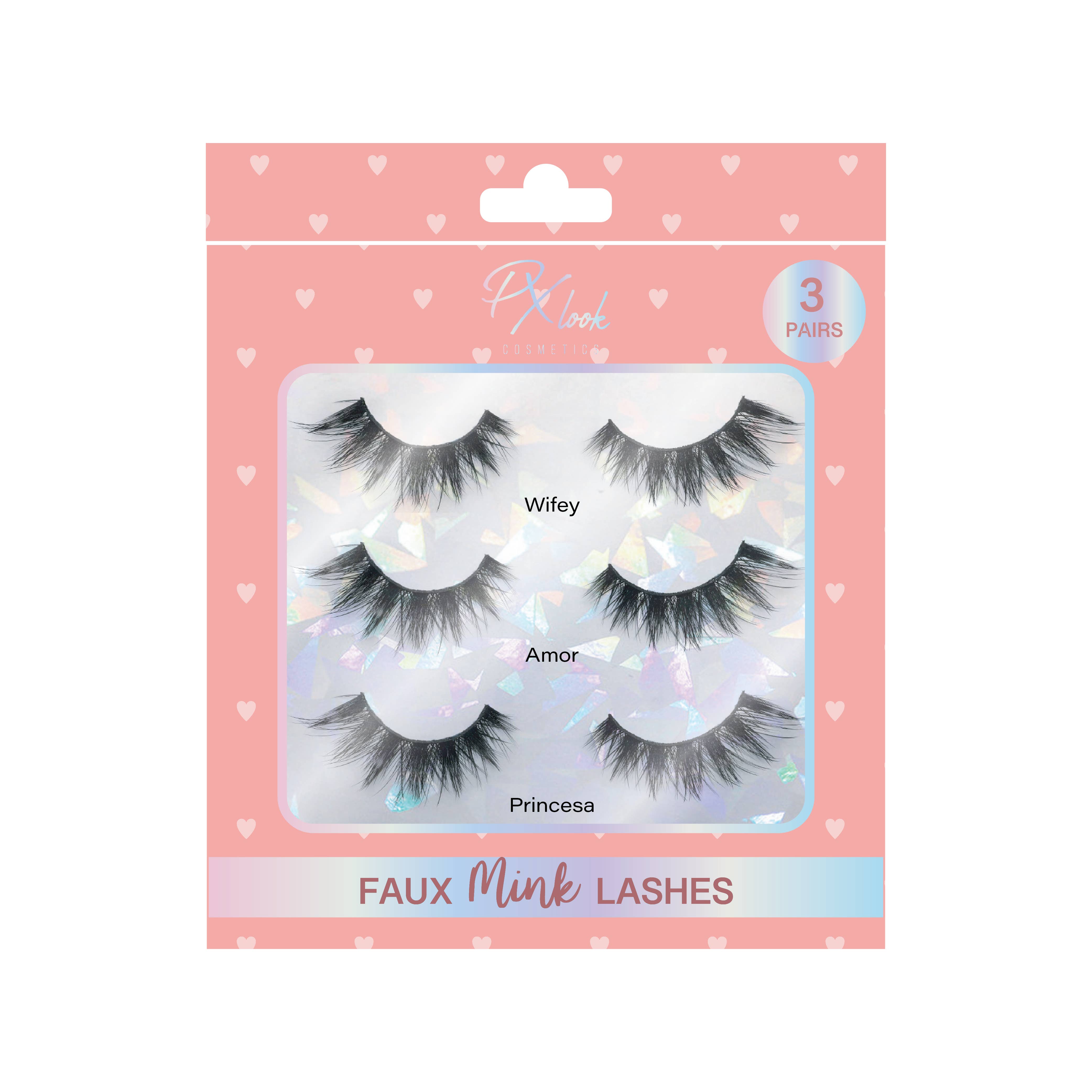 VIAI Beauty - Wholesale False/fake eyelashes - 3 Pair Faux Mink Lashes Set