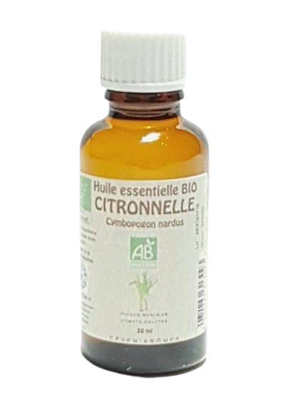 Citronella Æterisk Olie Økologisk 30ml for engroshandel hos Céven'Arômes