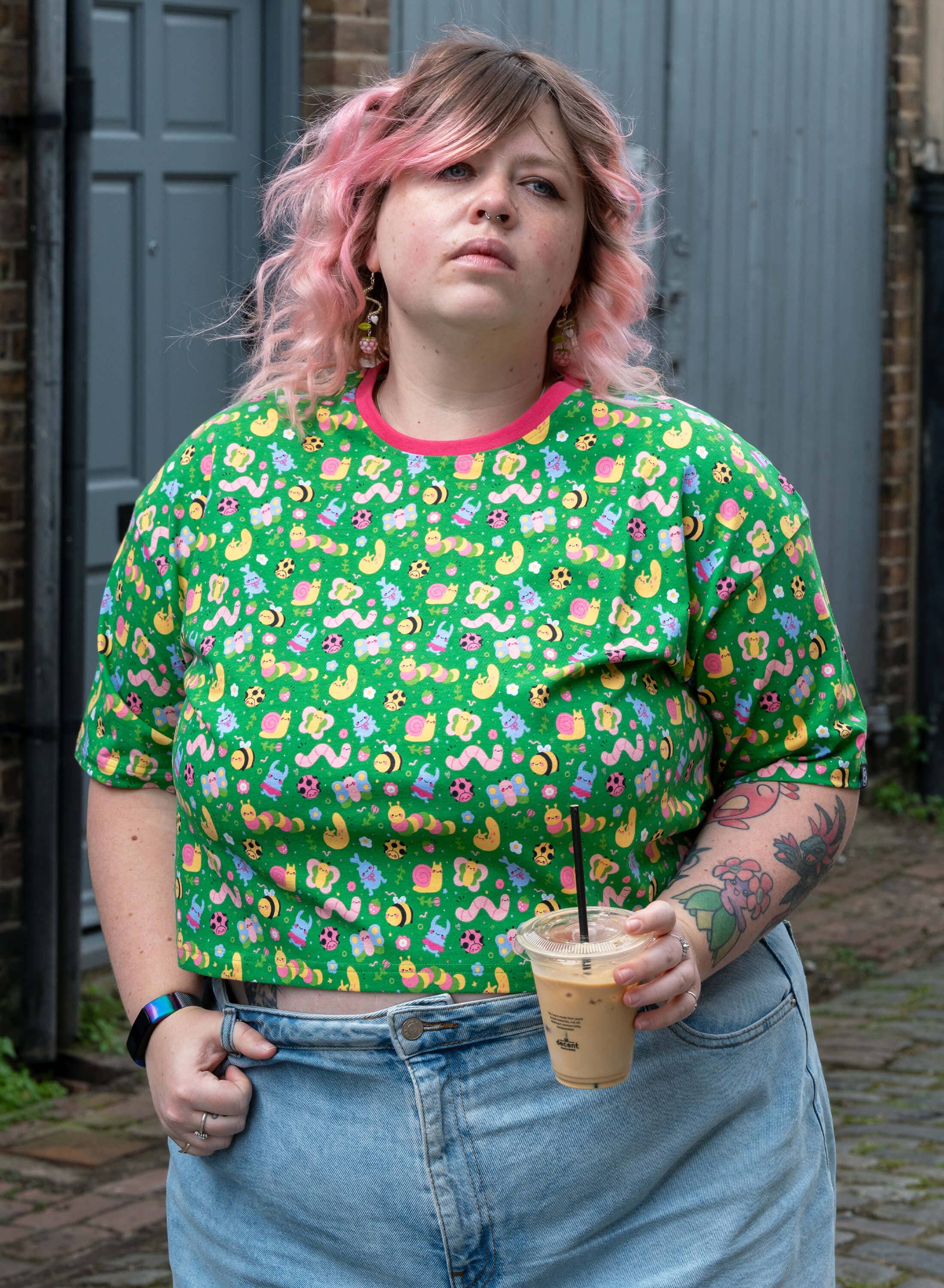 Rebel Romance – wholesale T-shirt – women's – Rebel Romance x Dipstick Store Bugs Cropped Boxy Tee11