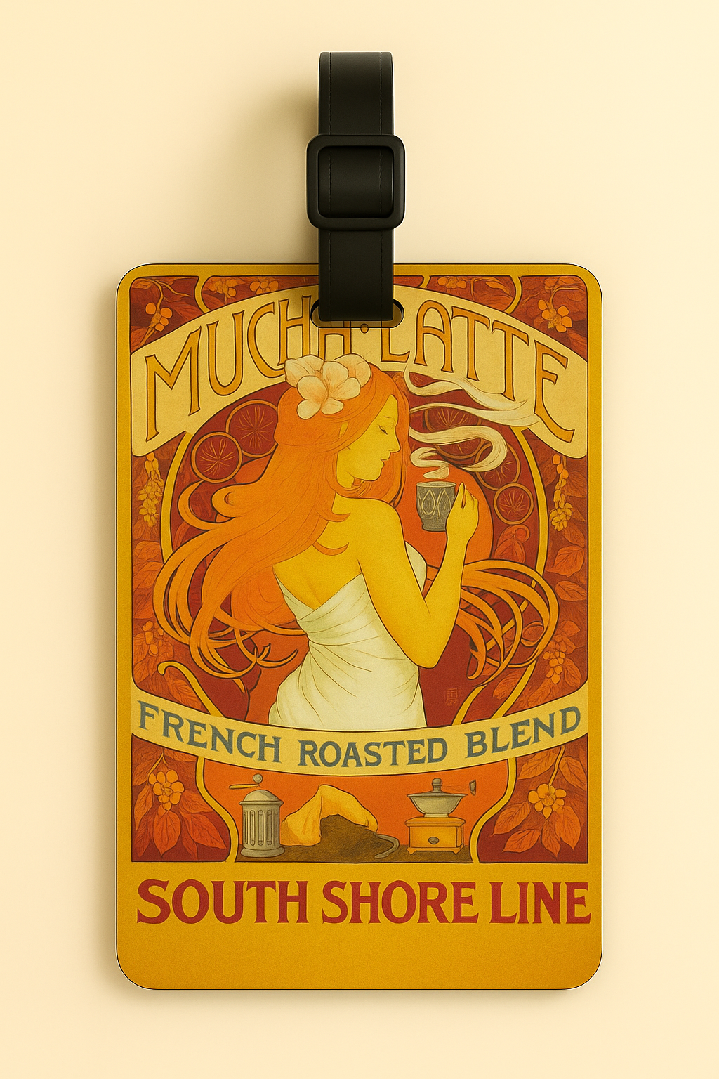 Jolitee - Vente Étiquette pour bagage - Étiquettes de bagages en cuir végétalien : Art d'affiche vintage10