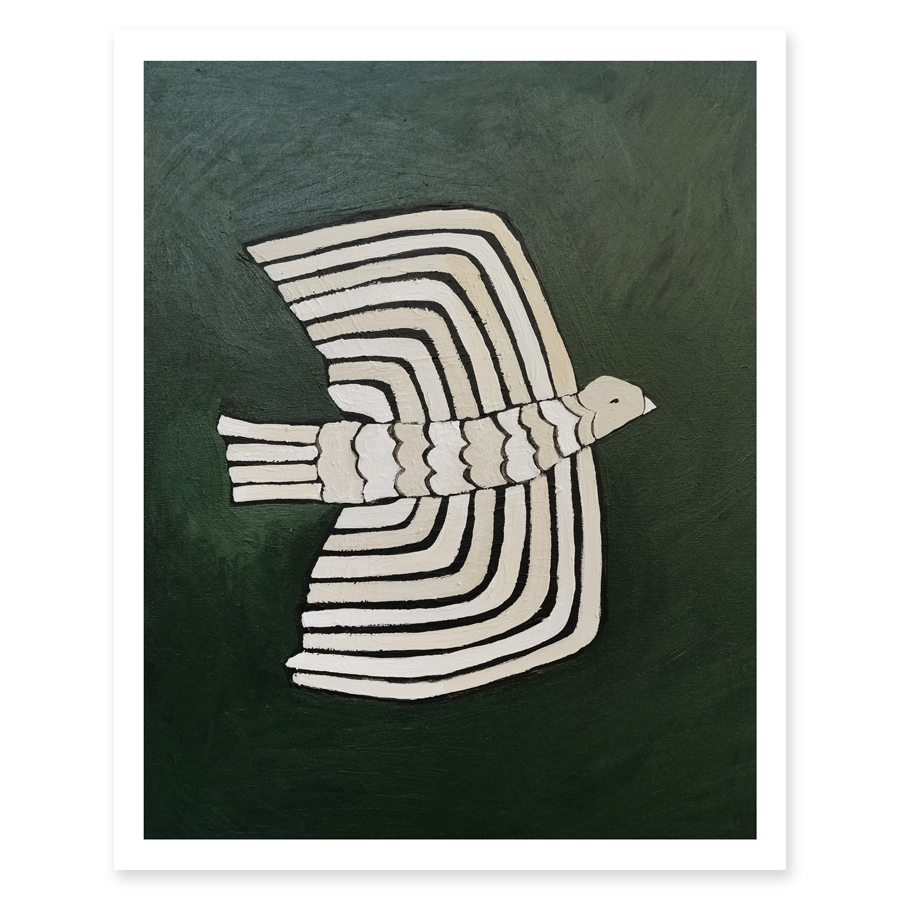 ALEX'S - Wholesale Art Print - Single Striped Bird 1