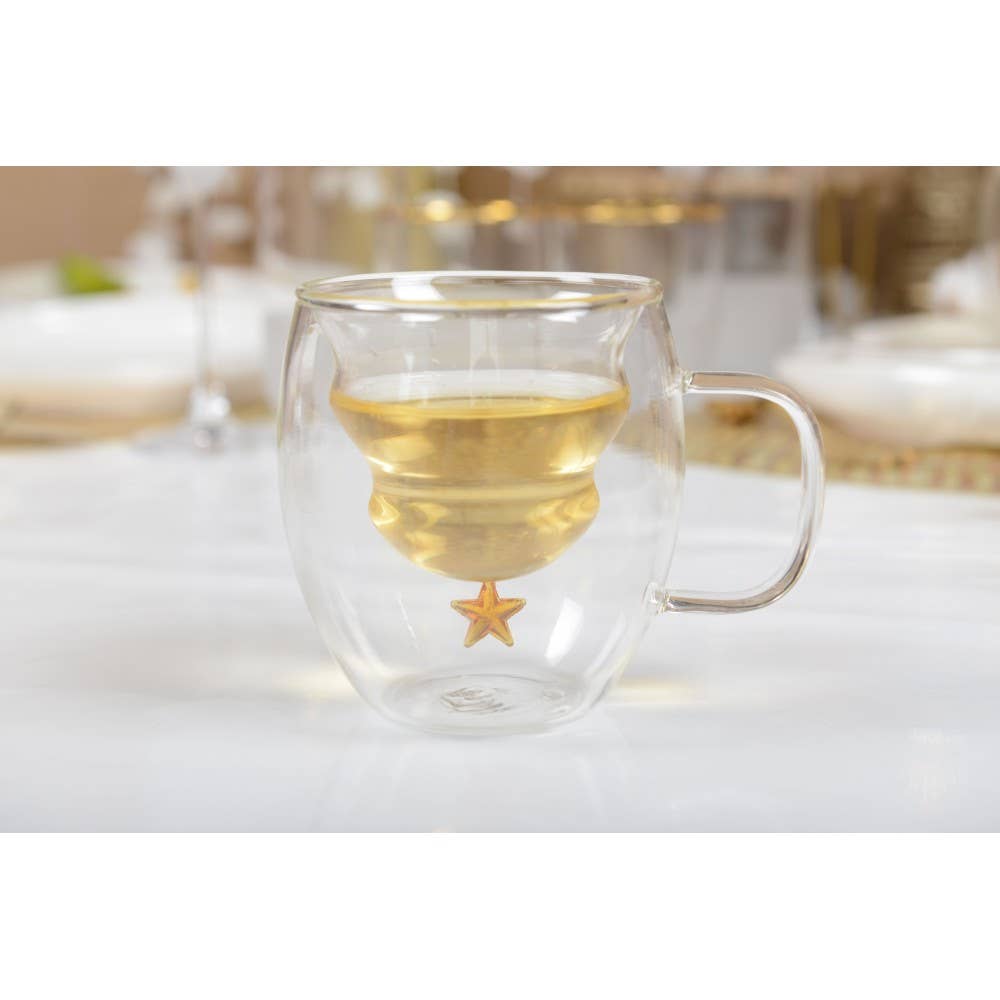 AULICA - Wholesale Coffee Mug - Double-walled star gold cups 250ml - set of 21