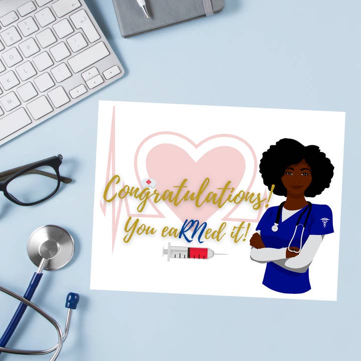 Graduation cards for RN - You've eaRNed It! for wholesale by Infectious Design Co.