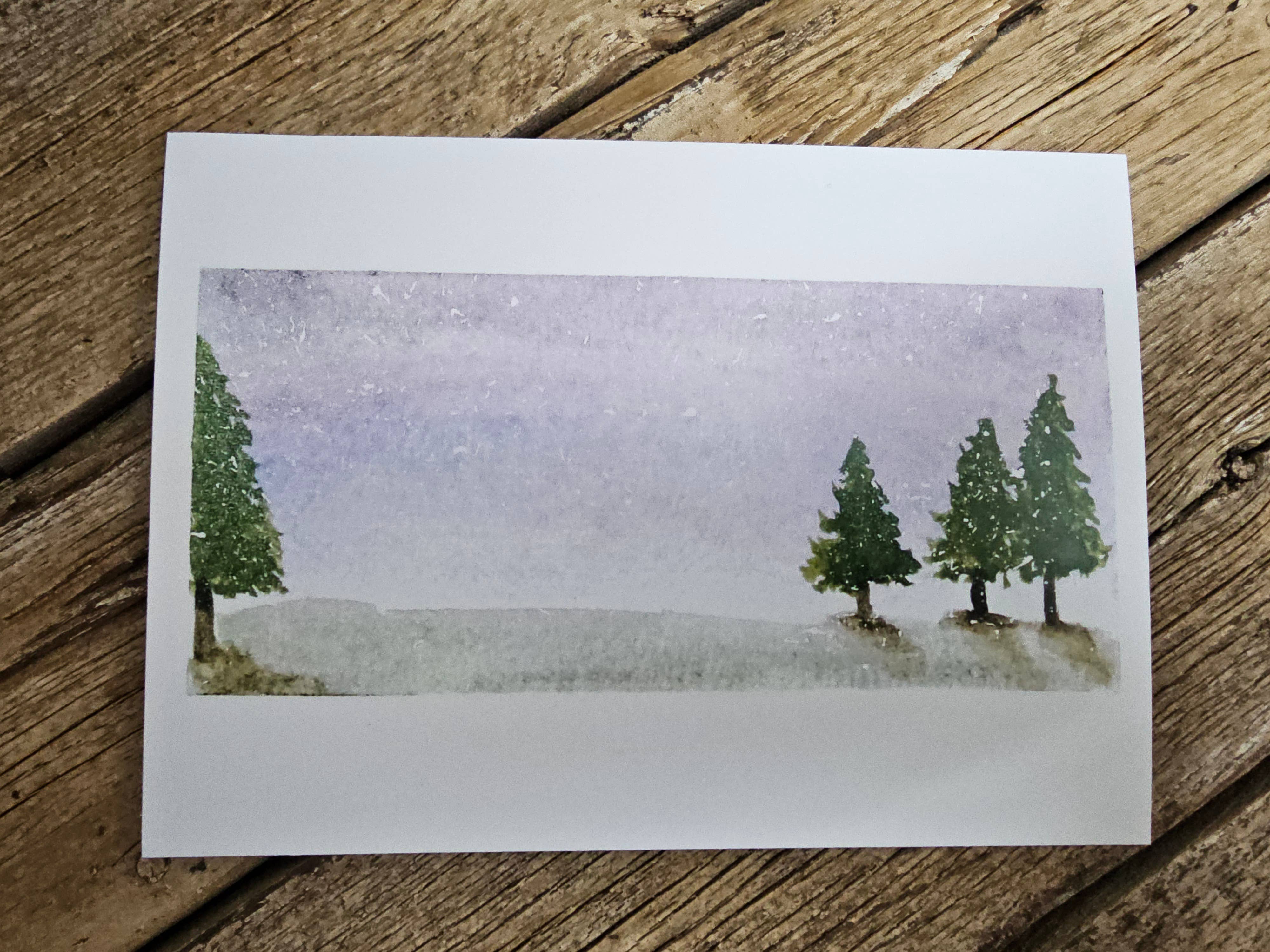 Survivors Alliance for Growth and Employment - Wholesale Art Print - Snowy Pines Watercolor Prints -Set of 21