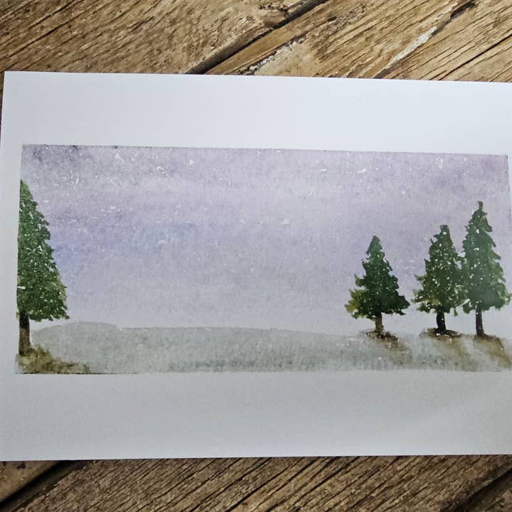 Survivors Alliance for Growth and Employment - Wholesale Art Print - Snowy Pines Watercolor Prints -Set of 21