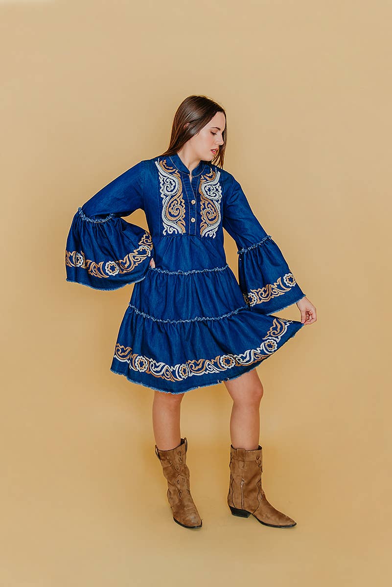 Lula Natura - Wholesale Dress - Women's - ALABAMA DENIM DRESS