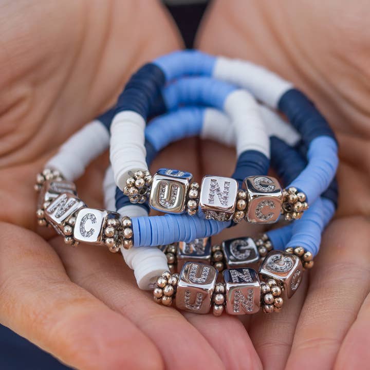 Univ North Carolina (UNC) Pave Stretch Bracelet for wholesale by Taylor Reese