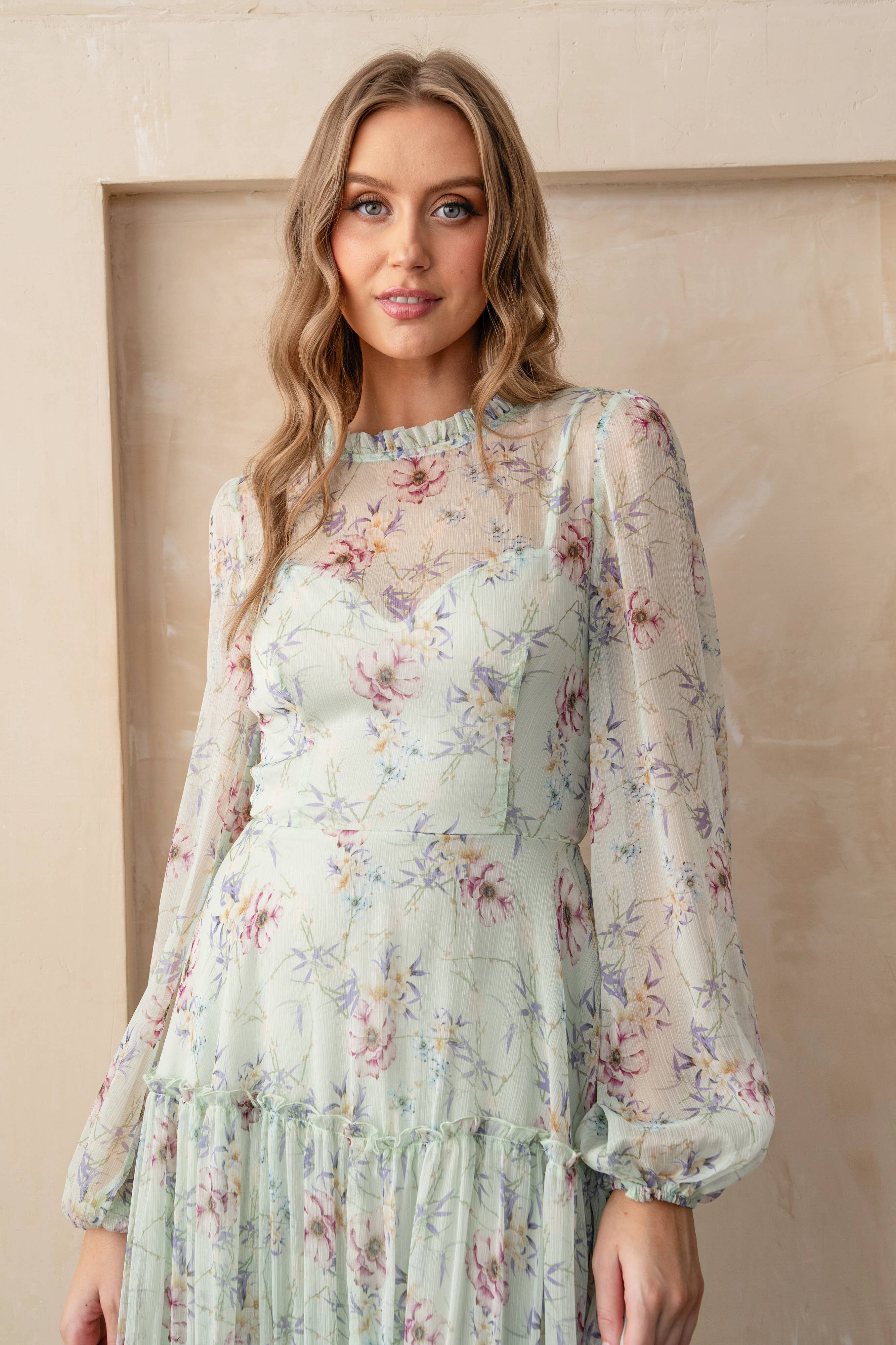 Rosemore Couture - Vente Robe – femme - ROBE À IMPRIMÉ FLORAL COL CŒUR9