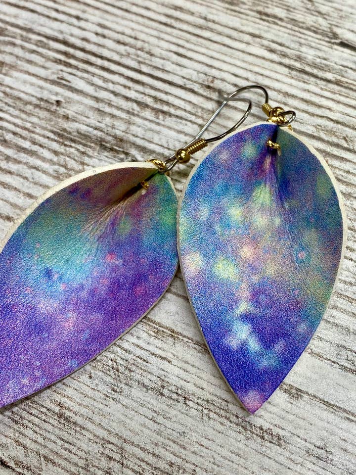 Moon Dust Leather Earring for wholesale by Cre8tv Qn