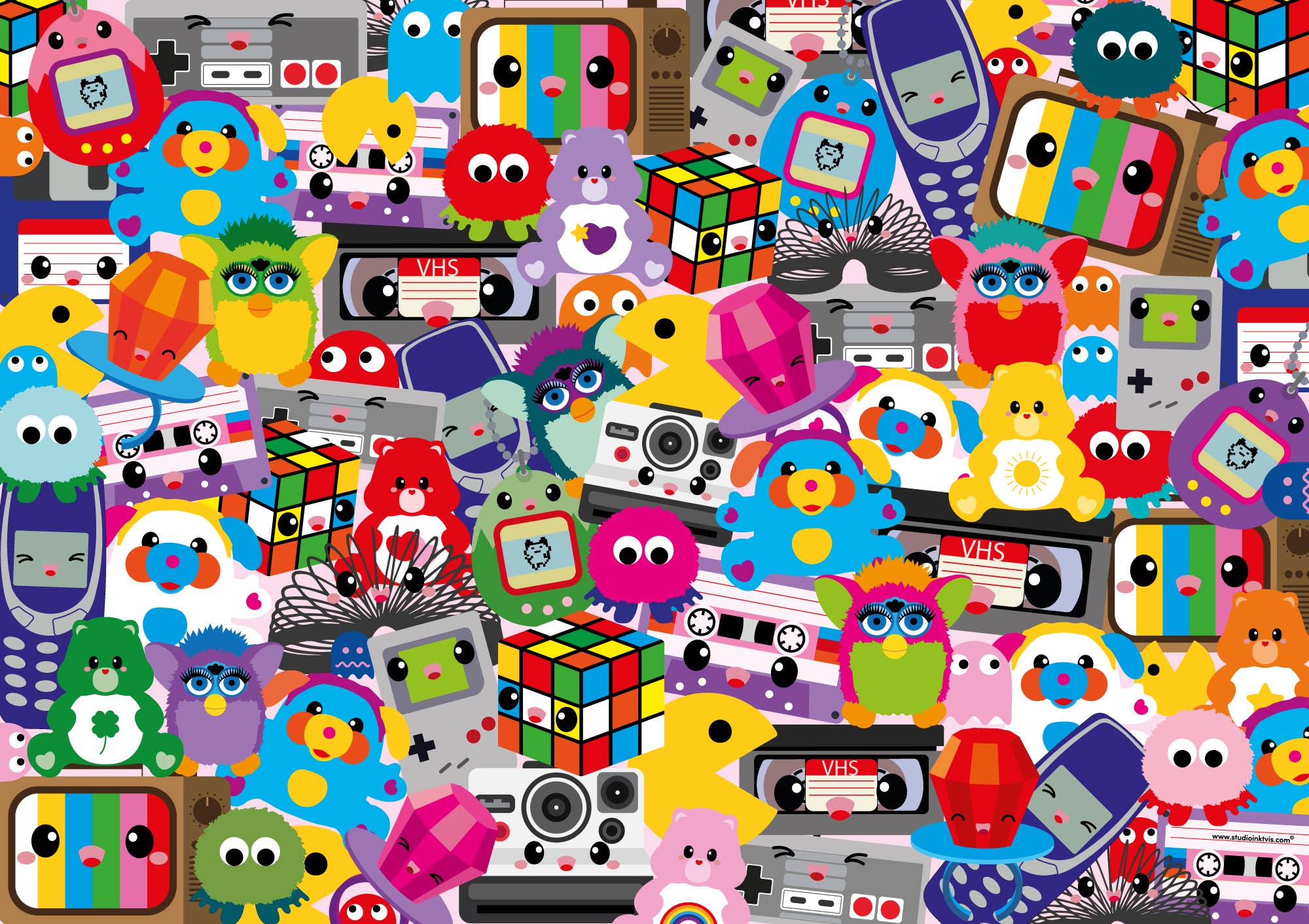 Studio Inktvis – Großhandel Puzzle - Erwachsene – 80er und 90er Jahre Puzzle mit 1000 Teilen, hergestellt in der EU2