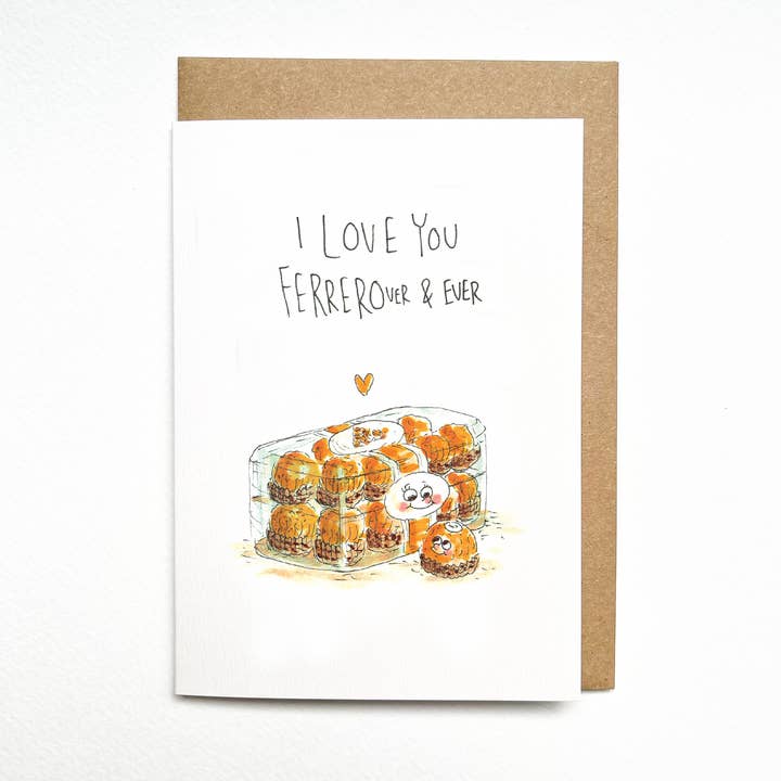 Well Drawn - Wholesale Love Card - I Love You Ferrerover and Ever