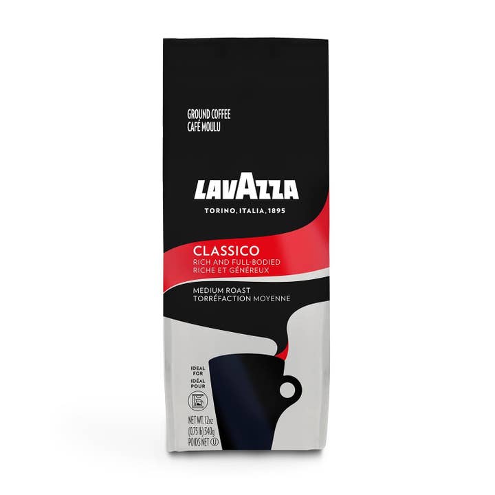 Lavazza - Wholesale Ground Coffee - Lavazza Classico Ground Coffee Blend Medium Roast 12 oz Bag (Case of 6)