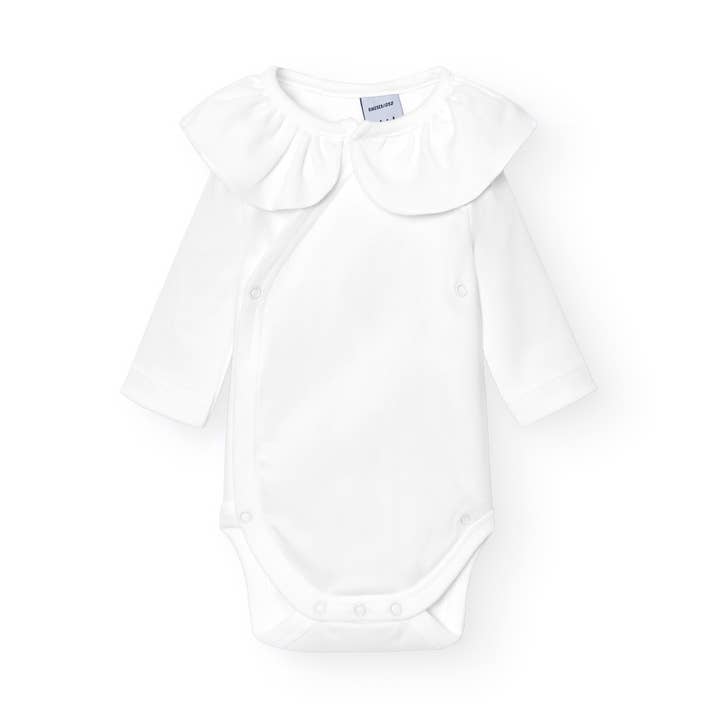 Babidu – wholesale Bodysuit (non-footed) – Baby – Ruffle Neck Crossover Baby Bodysuit