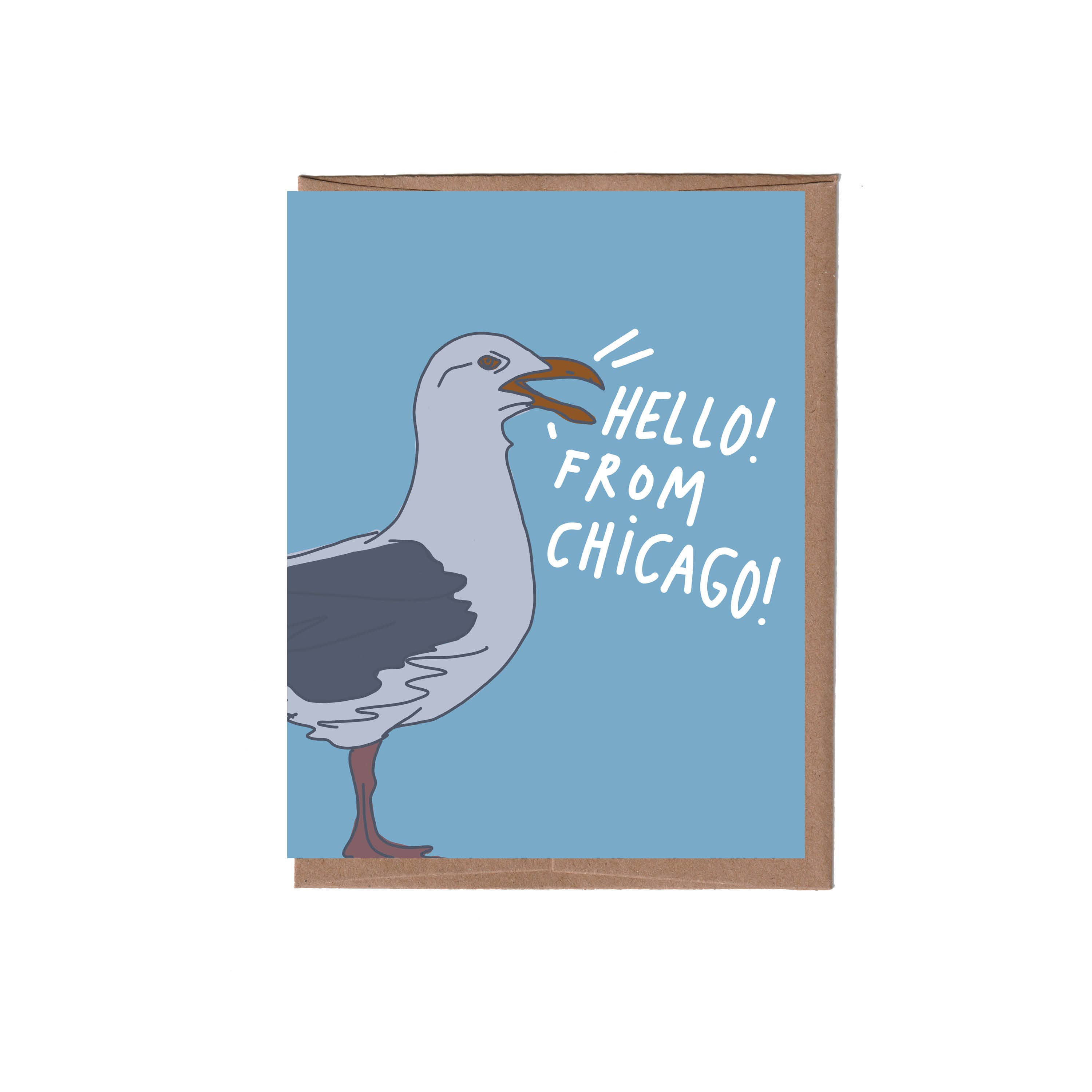 La Familia Green - Wholesale Everyday Greeting Card - Seagull City/State Greeting Card0