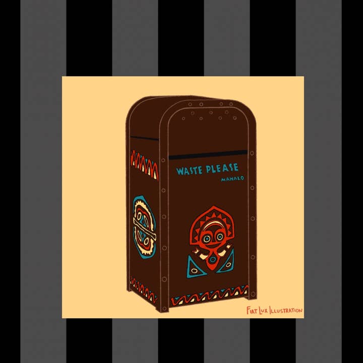 Lixira Mais Feliz Adventureland Impressão 4x6 inspirada na Disneylândia por atacado de Fiat Lux Illustration