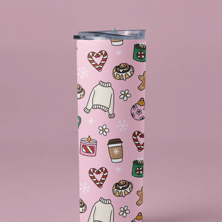 Gobelet Vibes de Noël Rose pour la vente par amarieacreates