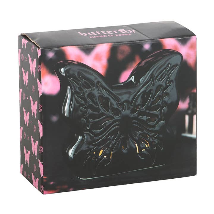 Something Different Wholesale - Wholesale Oil warmer - Black Cut-Out Butterfly Oil Burner4