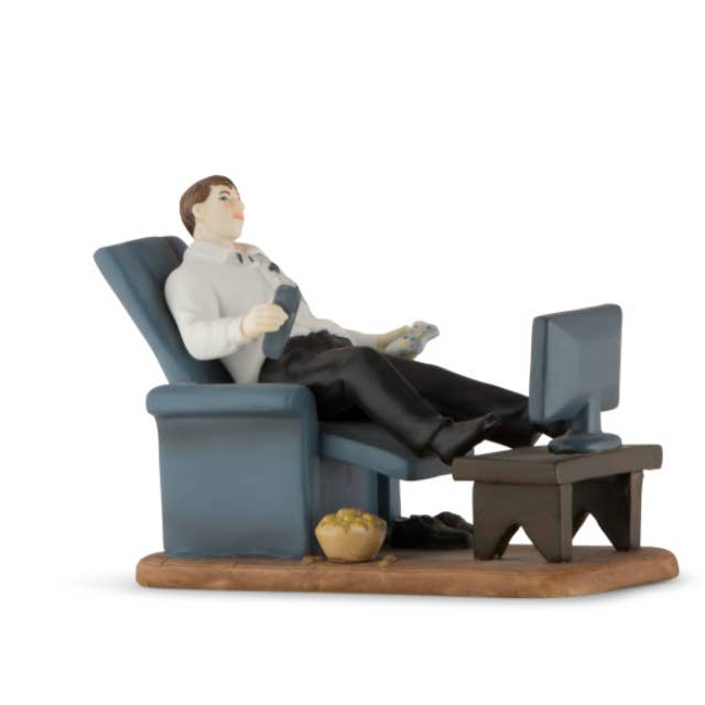 "Couch Potato" Groom Figurine for wholesale by Weddingstar Inc.