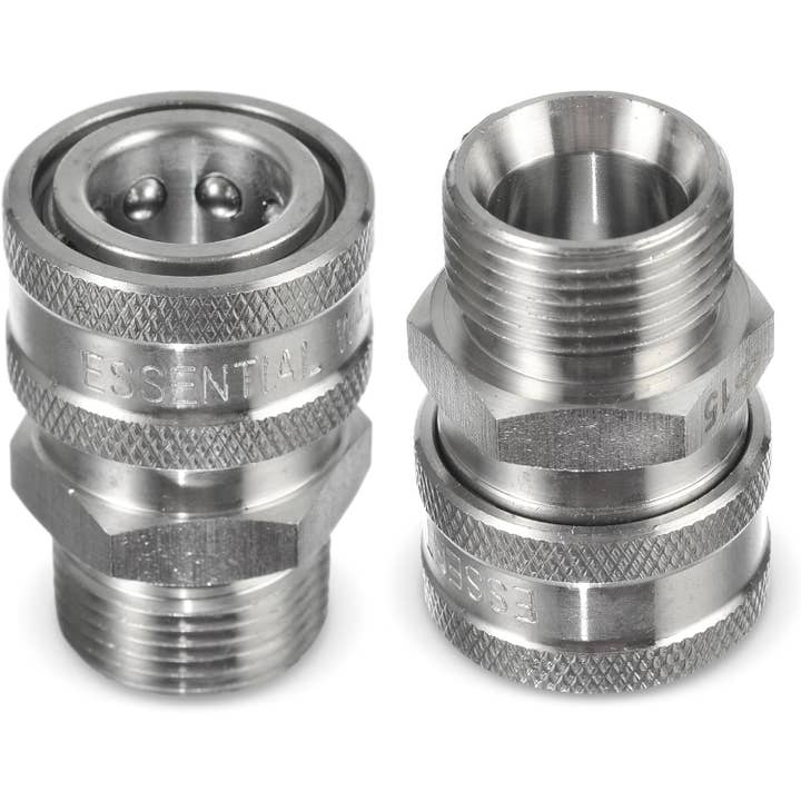 3/8" Quick Connect To Male M22 | 5000 PSI | 2 Pack for wholesale by Essential Washer