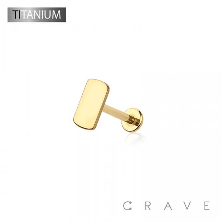 CRAVE BODY JEWELRY - Wholesale Stud/Post Earrings - IMPLANT GRADE TITANIUM INTERNALLY THREADED FLAT STRAIGHT TOP