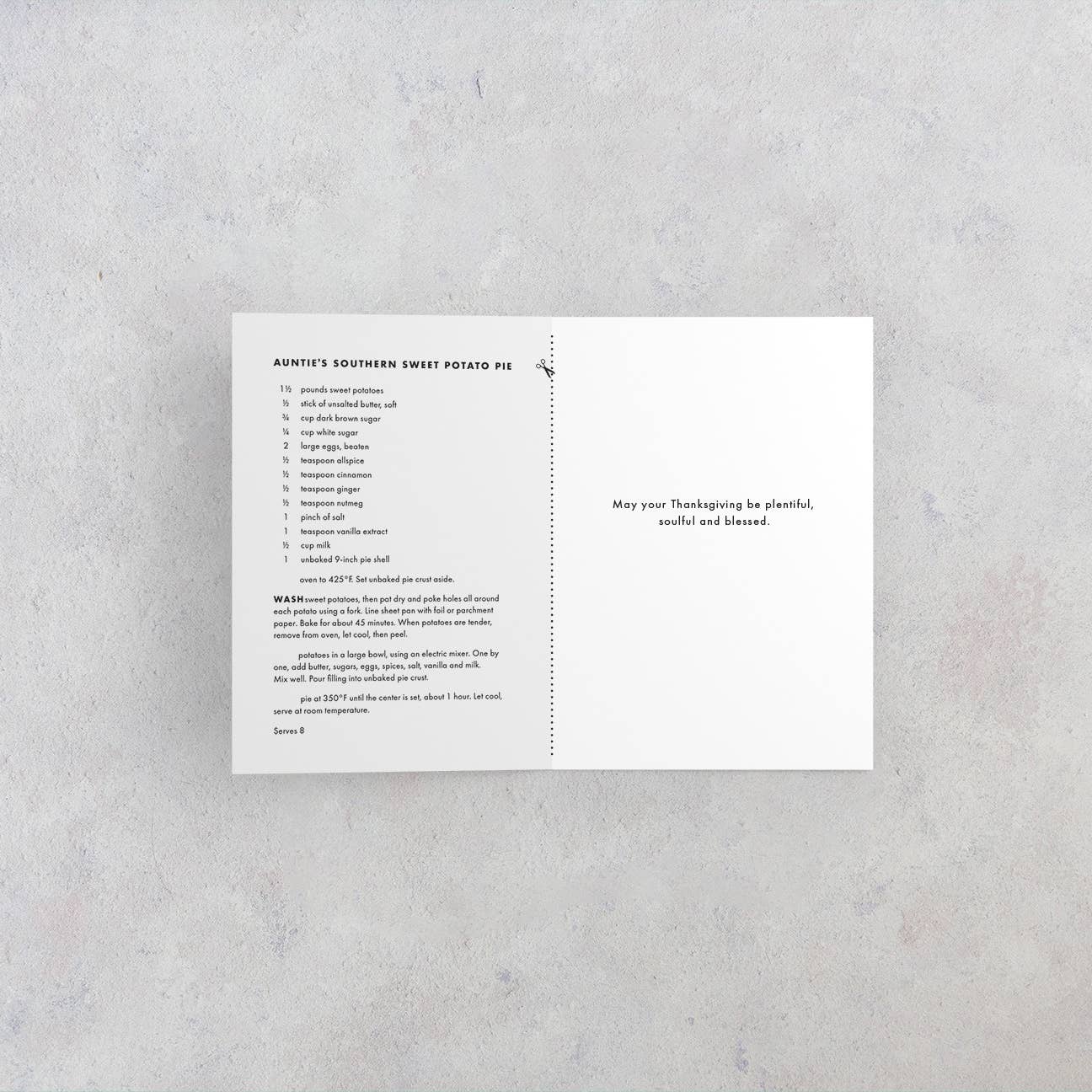 Junebug Ink - Wholesale Thanksgiving Card - Happy Thanksgiving (Recipe inside)4