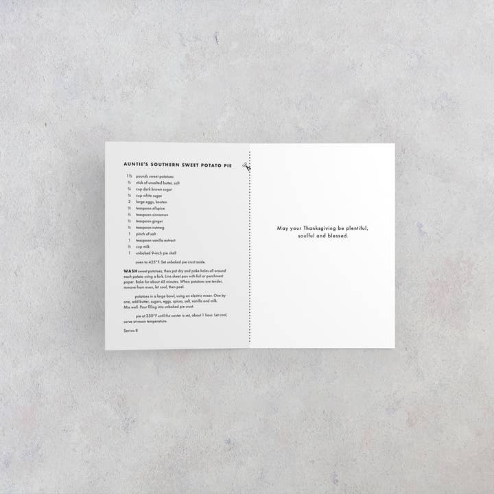 Junebug Ink - Wholesale Thanksgiving Card - Happy Thanksgiving (Recipe inside)4