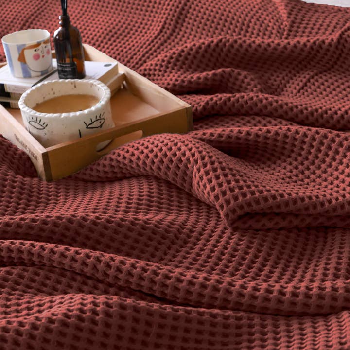 Vivamaison - Wholesale Bedding Blanket - Premium Turkish Waffle Cotton Bedspread, Luxury Honeycomb8