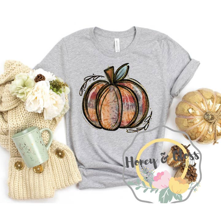 Fall Pumpkin Tshirt for wholesale by Honey and Gloss