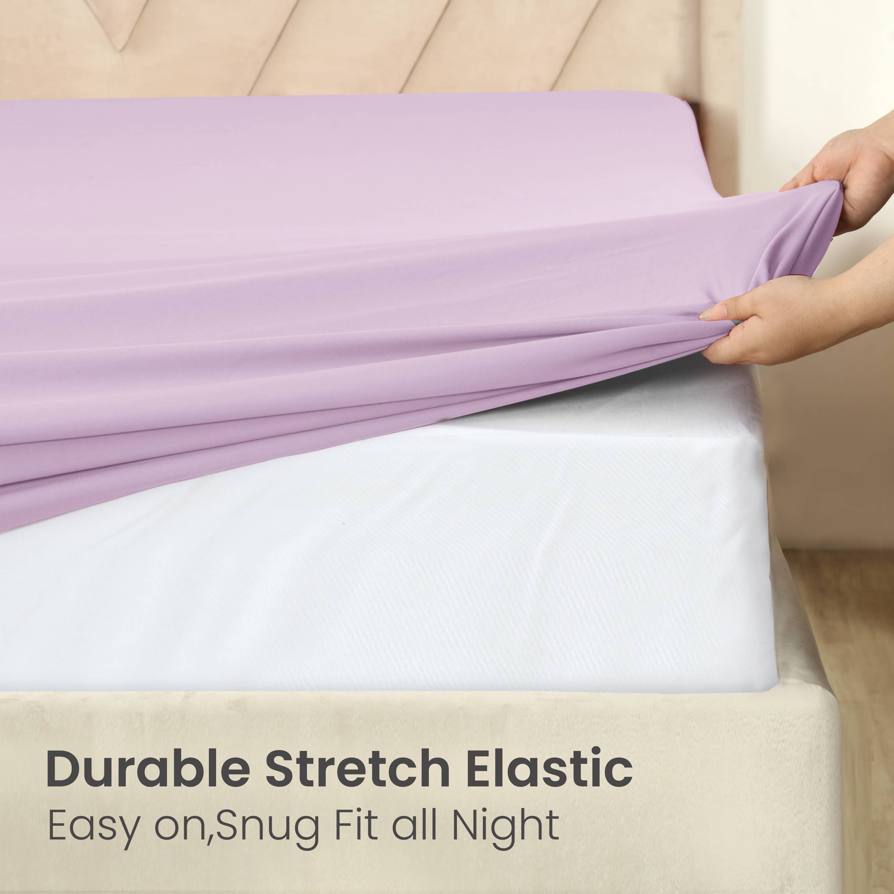 Cottonpassion_US - Vente Draps-housses - Draps-housses en microfibre douce avec bonnets extra profonds jusqu'à 40,6 cm12