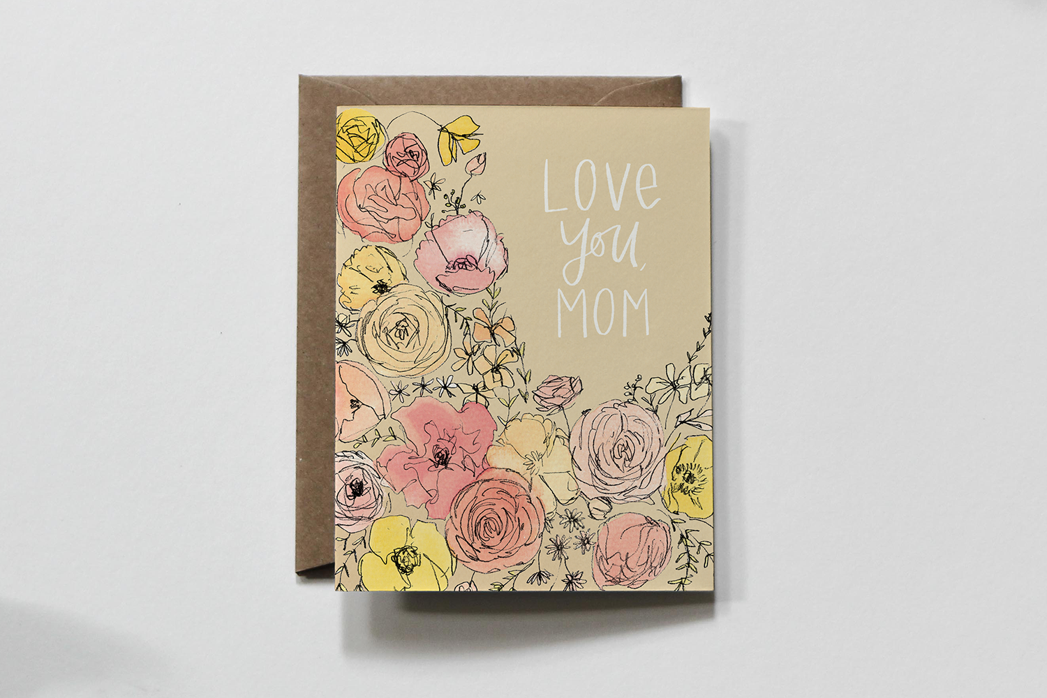 everglow handmade - Venta al por mayor Tarjetas del Día de la Madre - Coral Mom | Tarjeta de felicitación floral para el Día de la Madre1