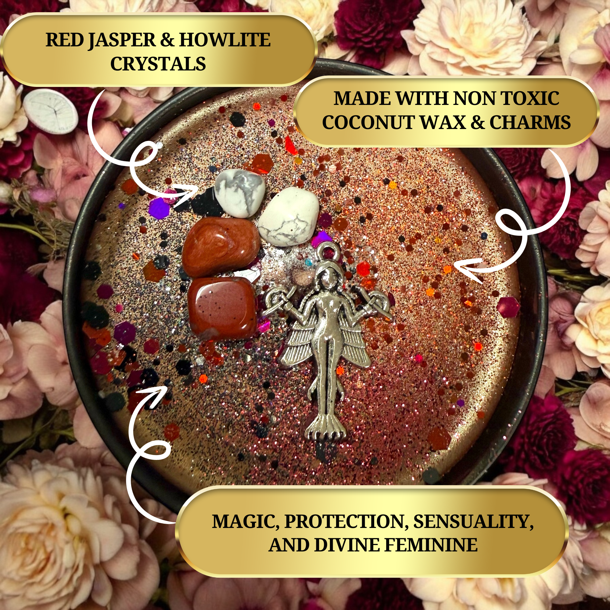 The Goddess of Flame - Wholesale Jar/Filled Candle - Lilith Summoning Spell Candle4