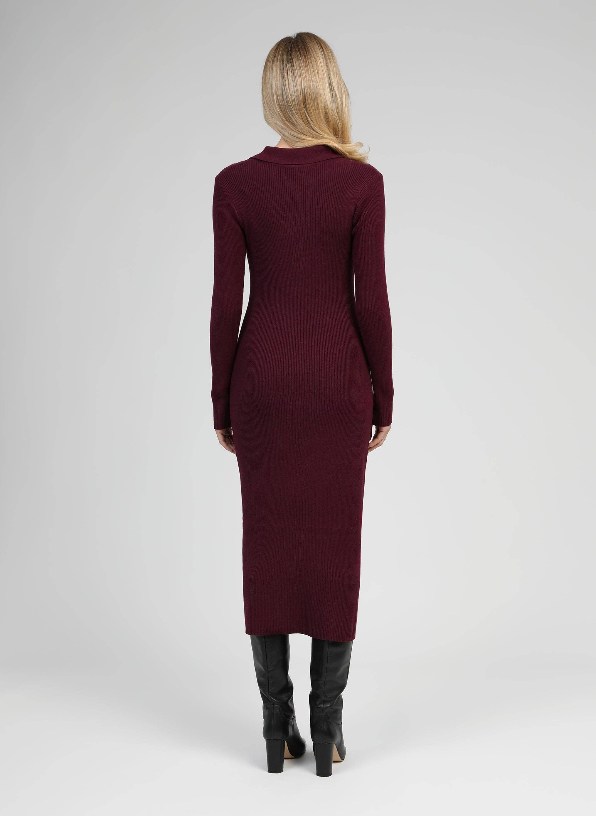 An'ge - Wholesale Dress - Women's - LONG DRESS NABOLO wine3