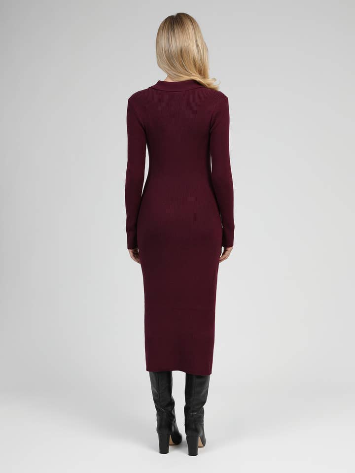 An'ge - Wholesale Dress - Women's - LONG DRESS NABOLO wine3